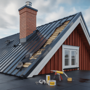 taklackage runt skorstenen felsokning och tatning